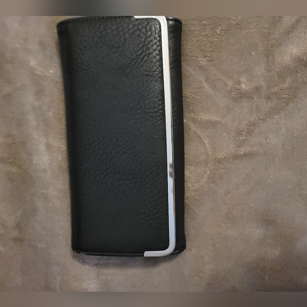 Unknown Source Black With Silver Hardware Wallet. - image 2